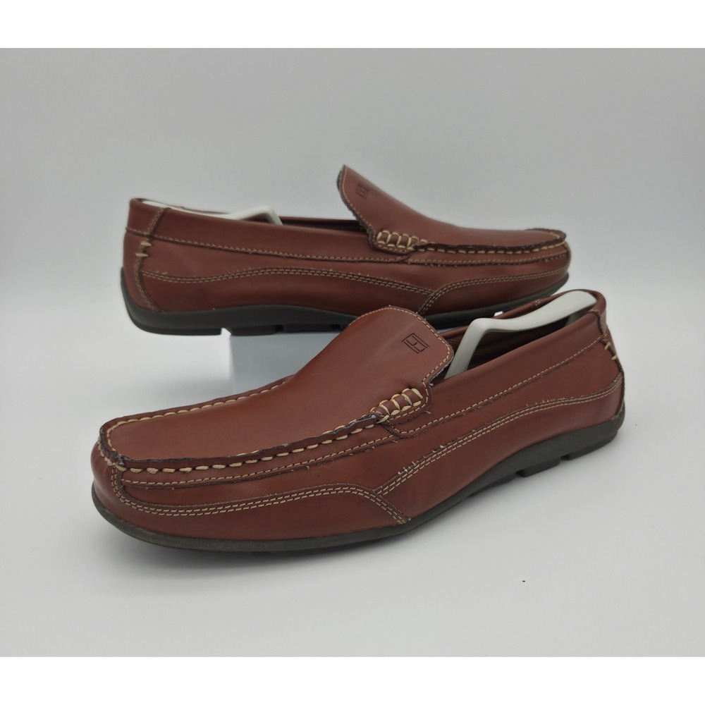 Tommy Hilfiger Mens Dathan Brown Slip On Driving Loafers Shoes Size 12 TMDATHAN